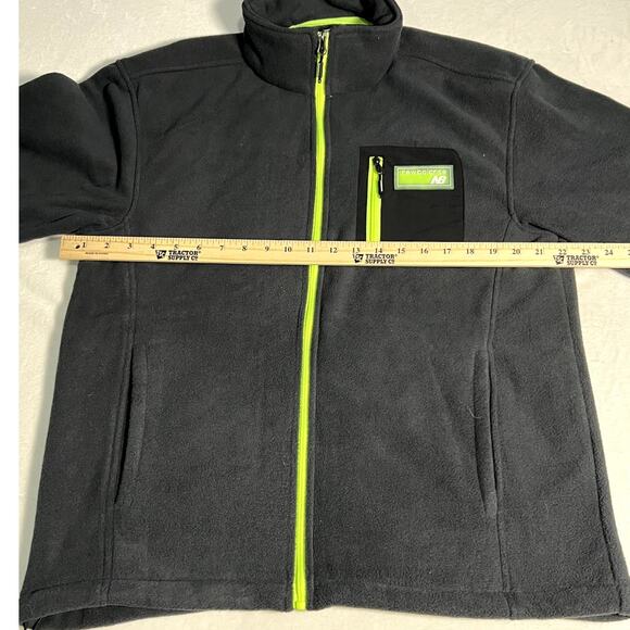 NWT New Balance Men's Fleece Full Zip Jacket Zip Dark Gray Yellow Size Large - Picture 6 of 7